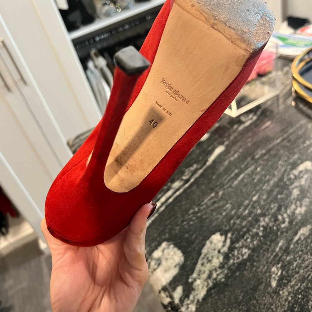 ❤️Red & Black YSL heels🖤 - Picture 7 of 13
